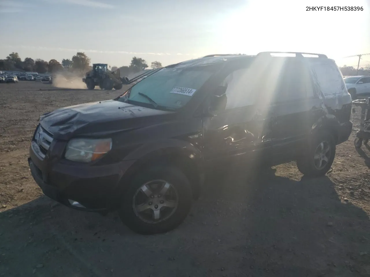 2007 Honda Pilot Ex VIN: 2HKYF18457H538396 Lot: 77266514