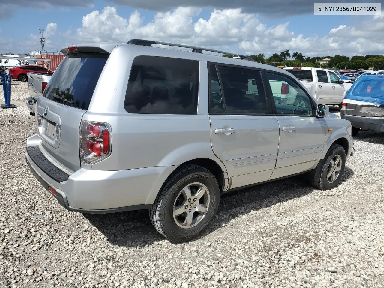 2007 Honda Pilot Exl VIN: 5FNYF28567B041029 Lot: 77283704