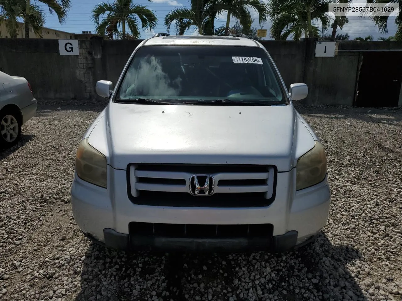 2007 Honda Pilot Exl VIN: 5FNYF28567B041029 Lot: 77283704