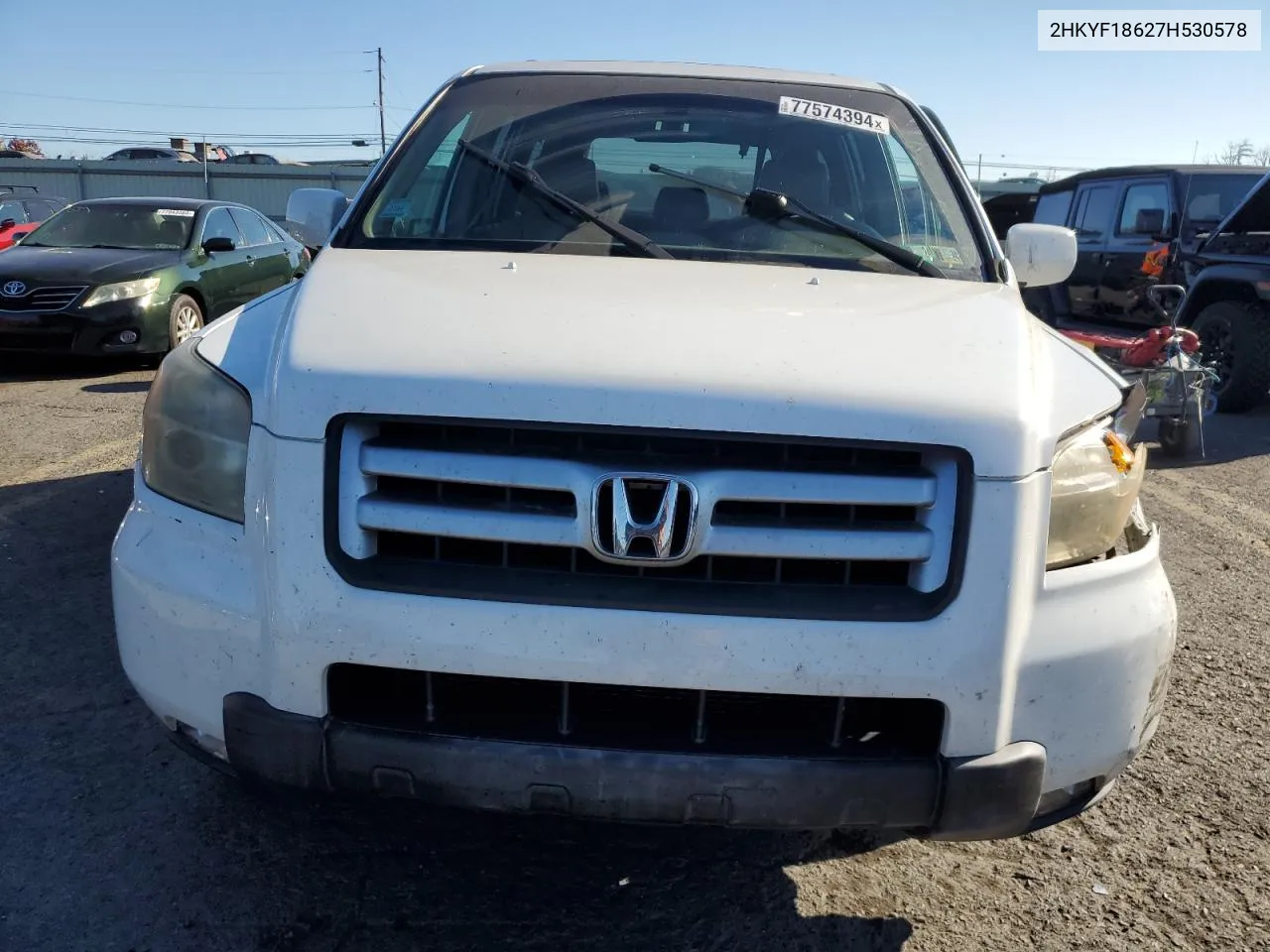 2007 Honda Pilot Exl VIN: 2HKYF18627H530578 Lot: 77574394