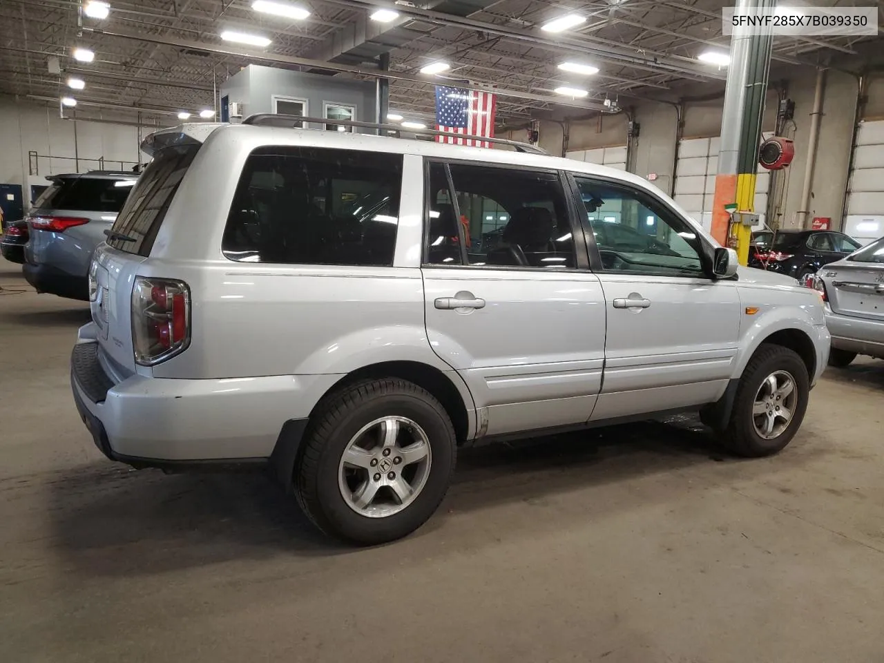 2007 Honda Pilot Exl VIN: 5FNYF285X7B039350 Lot: 77754164