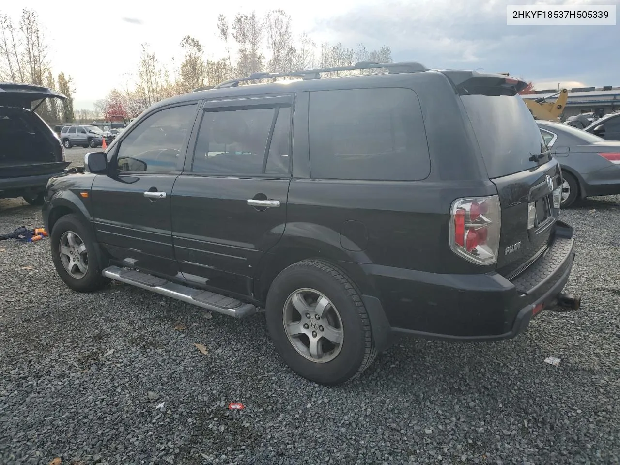 2007 Honda Pilot Exl VIN: 2HKYF18537H505339 Lot: 77800274