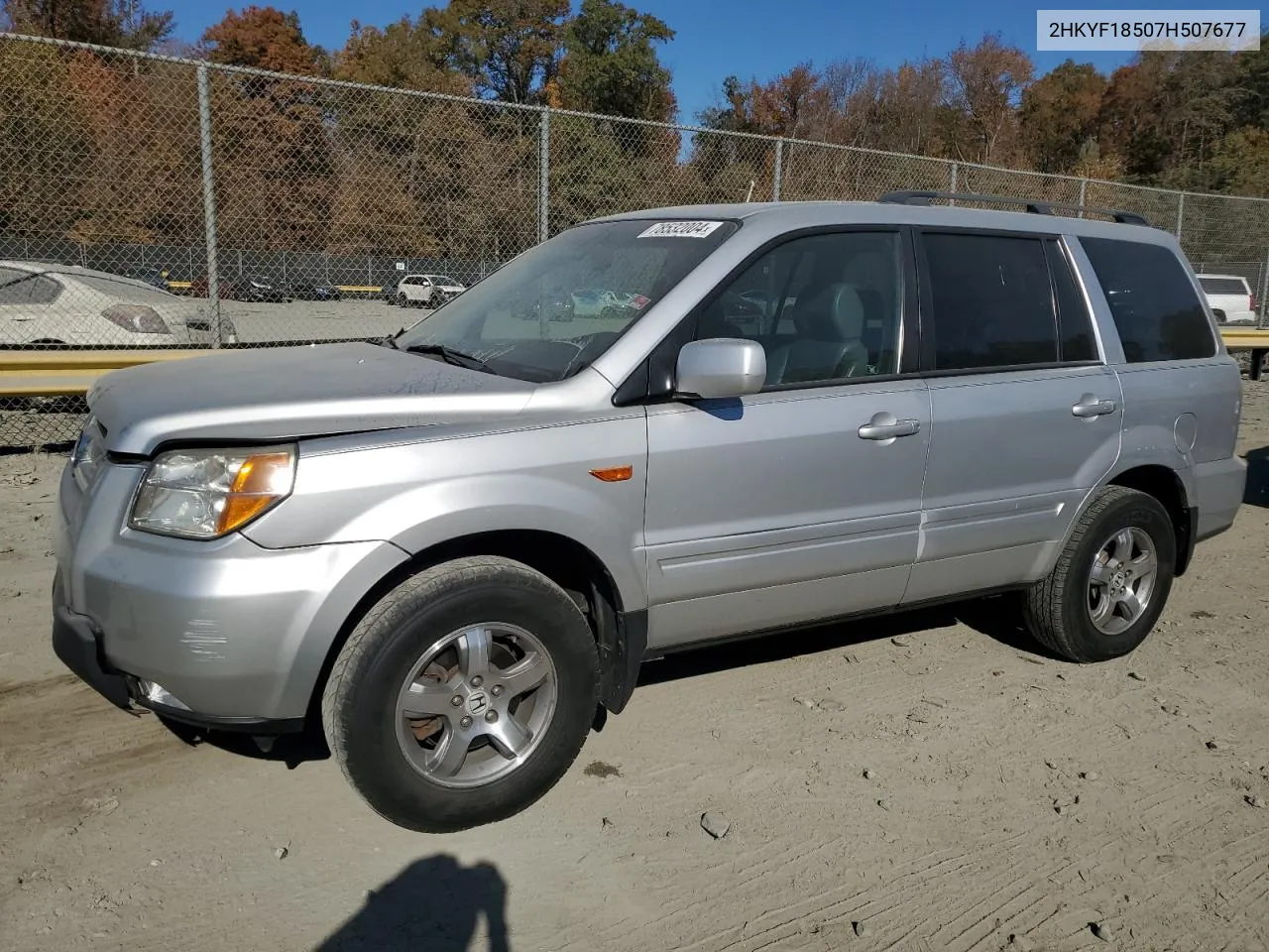 2007 Honda Pilot Exl VIN: 2HKYF18507H507677 Lot: 78532004