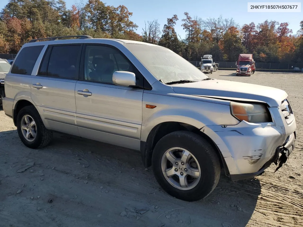 2007 Honda Pilot Exl VIN: 2HKYF18507H507677 Lot: 78532004