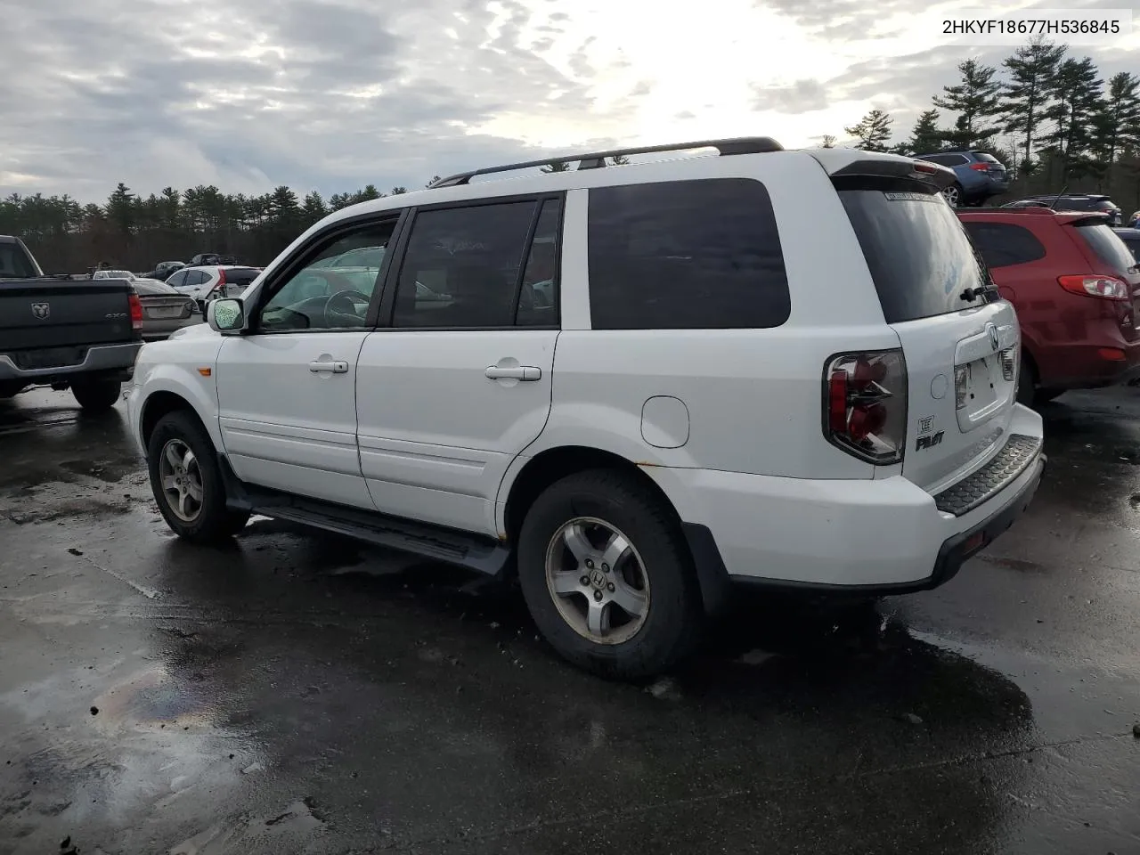 2007 Honda Pilot Exl VIN: 2HKYF18677H536845 Lot: 78724294