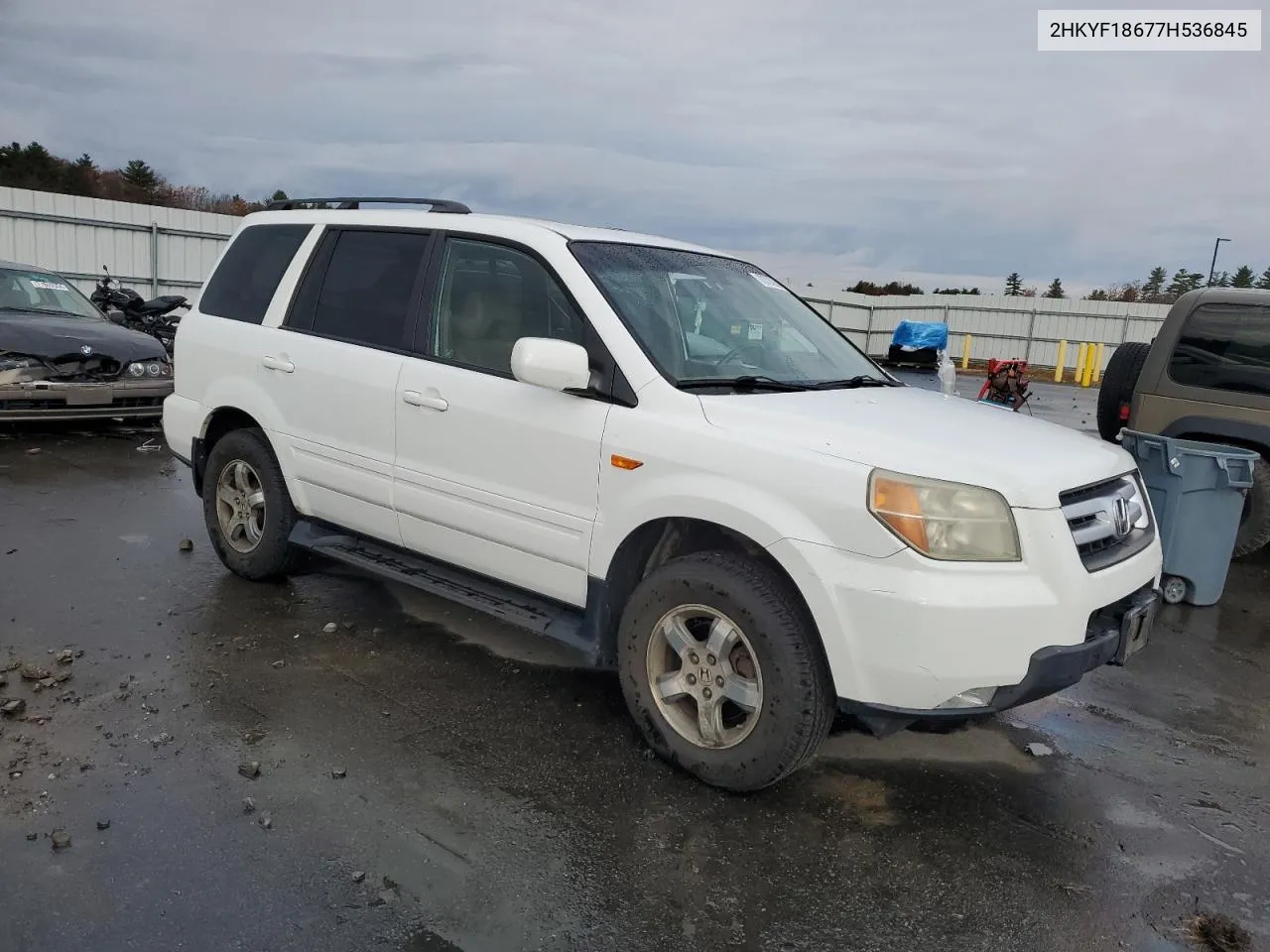 2007 Honda Pilot Exl VIN: 2HKYF18677H536845 Lot: 78724294