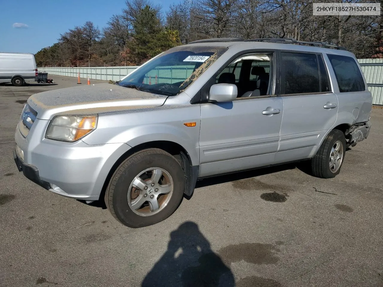 2007 Honda Pilot Exl VIN: 2HKYF18527H530474 Lot: 78920184