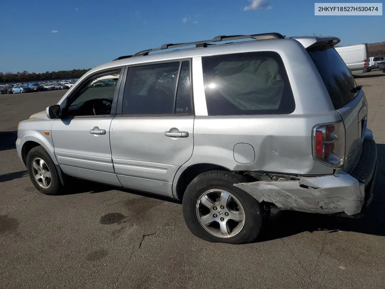 2007 Honda Pilot Exl VIN: 2HKYF18527H530474 Lot: 78920184