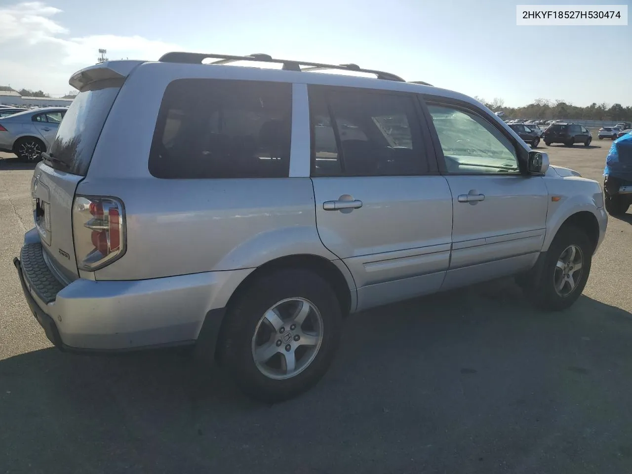 2007 Honda Pilot Exl VIN: 2HKYF18527H530474 Lot: 78920184