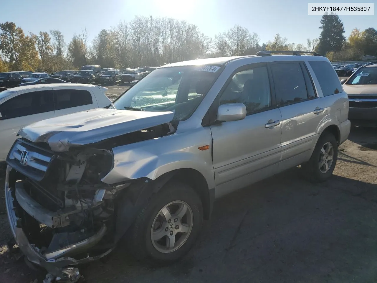 2007 Honda Pilot Ex VIN: 2HKYF18477H535807 Lot: 78941704