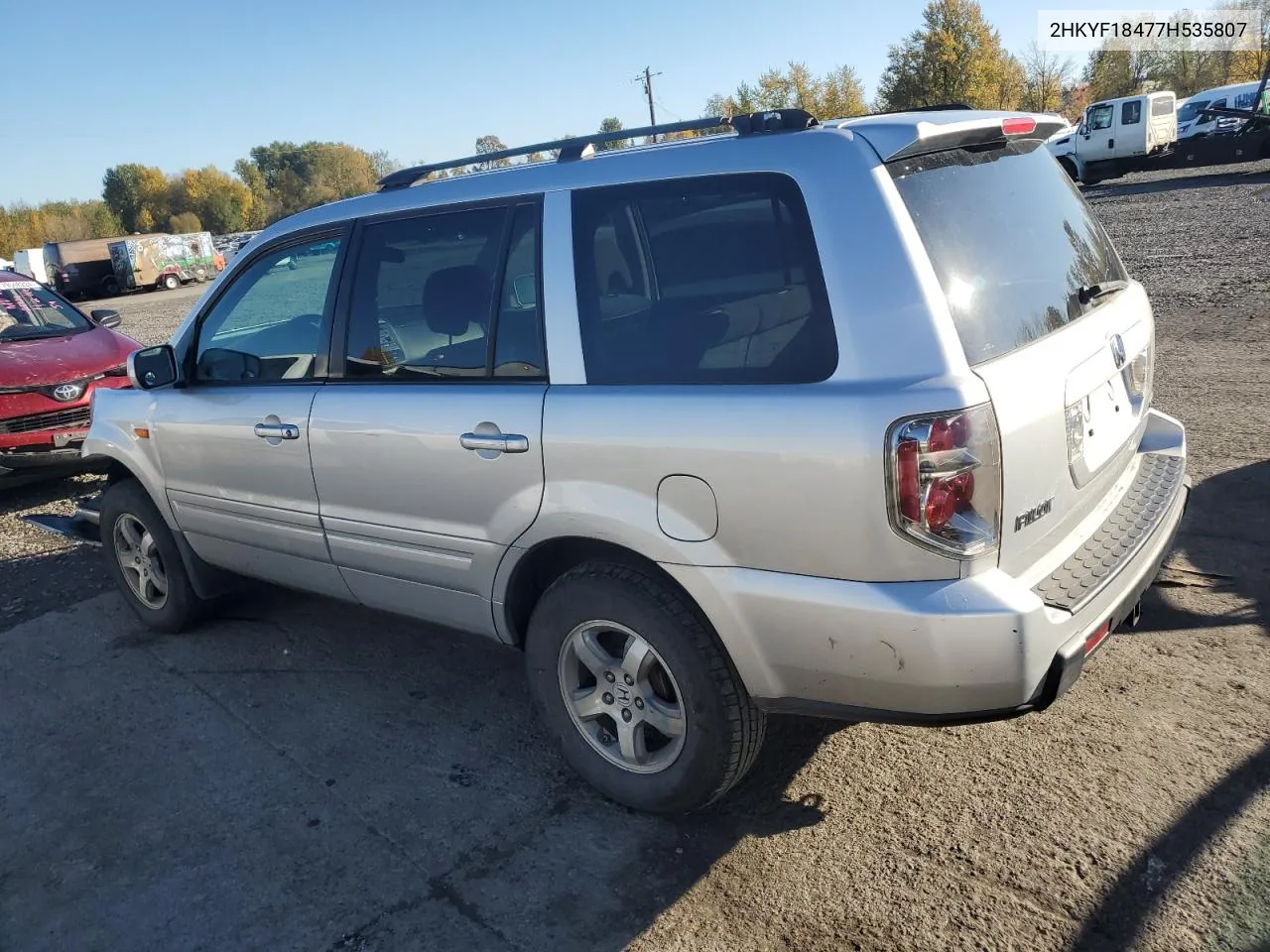 2007 Honda Pilot Ex VIN: 2HKYF18477H535807 Lot: 78941704