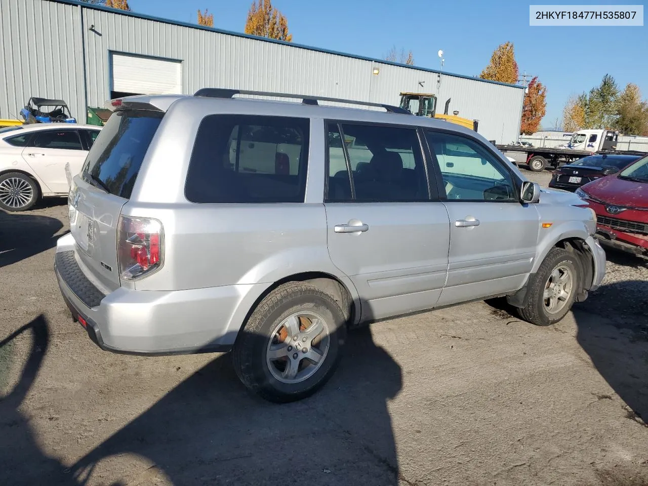 2007 Honda Pilot Ex VIN: 2HKYF18477H535807 Lot: 78941704