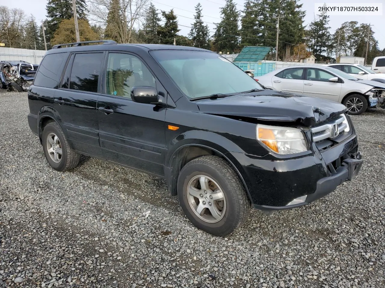 2007 Honda Pilot Exl VIN: 2HKYF18707H503324 Lot: 79142844