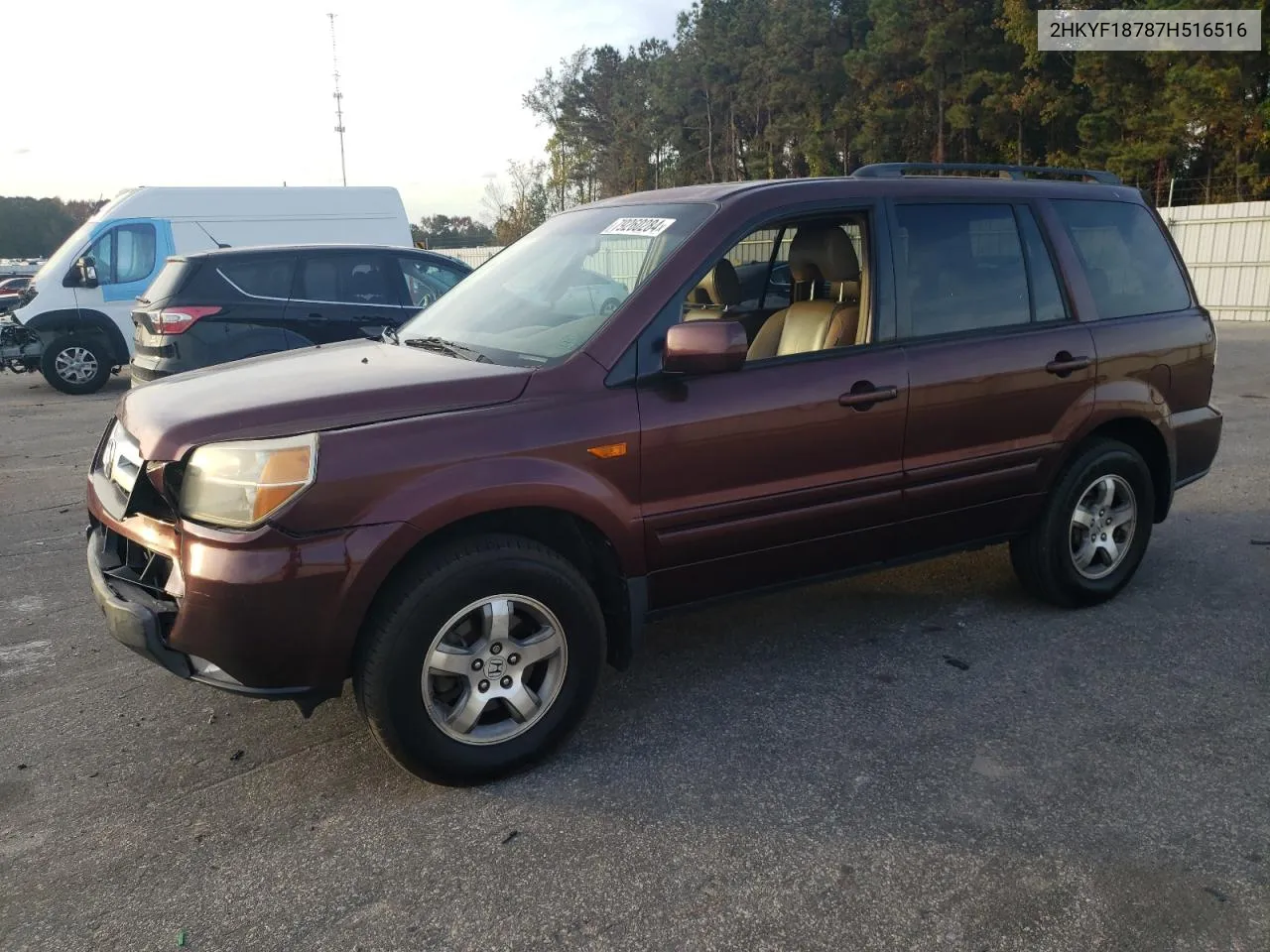 2007 Honda Pilot Exl VIN: 2HKYF18787H516516 Lot: 79260284