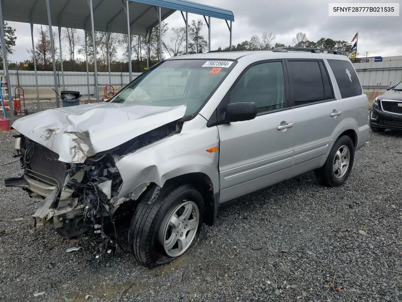 2007 Honda Pilot Exl VIN: 5FNYF28777B021535 Lot: 79823904