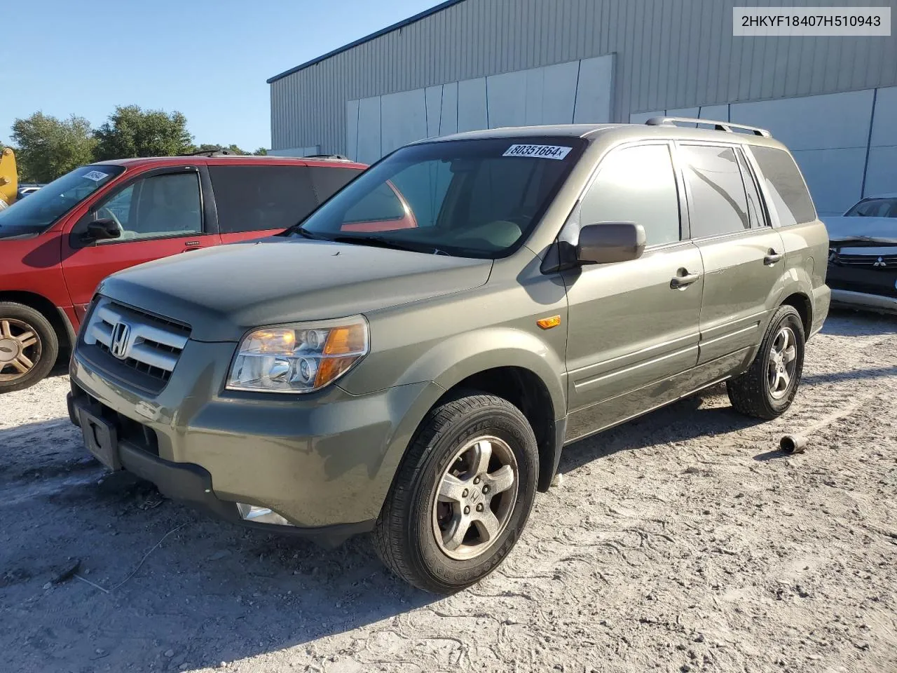 2HKYF18407H510943 2007 Honda Pilot Ex