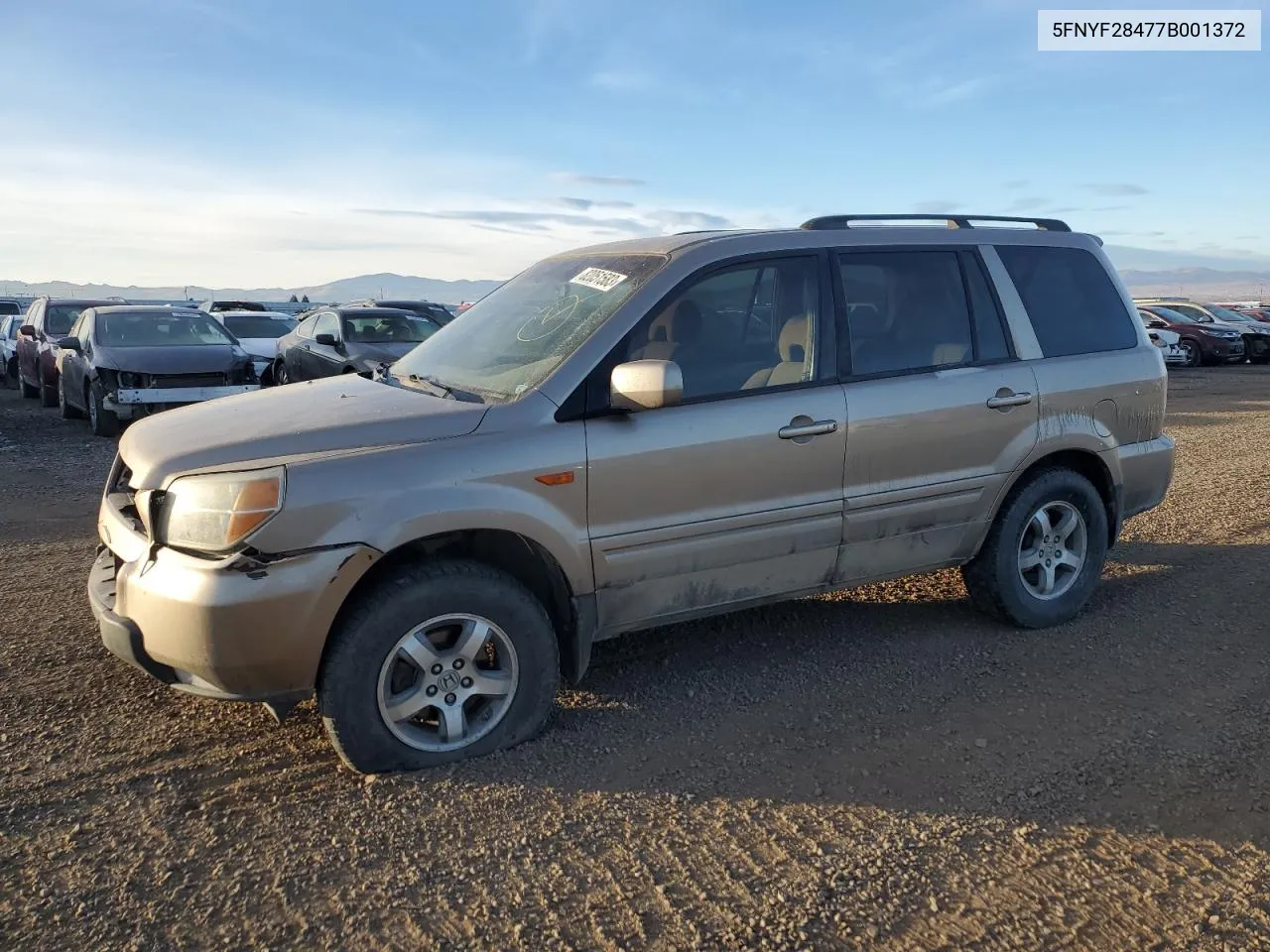 2007 Honda Pilot Ex VIN: 5FNYF28477B001372 Lot: 82051583