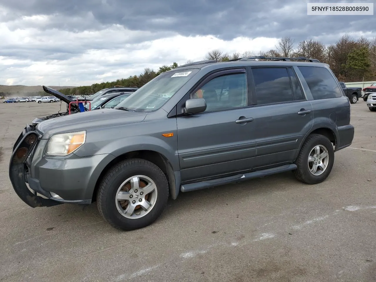 2008 Honda Pilot Exl VIN: 5FNYF18528B008590 Lot: 47308024