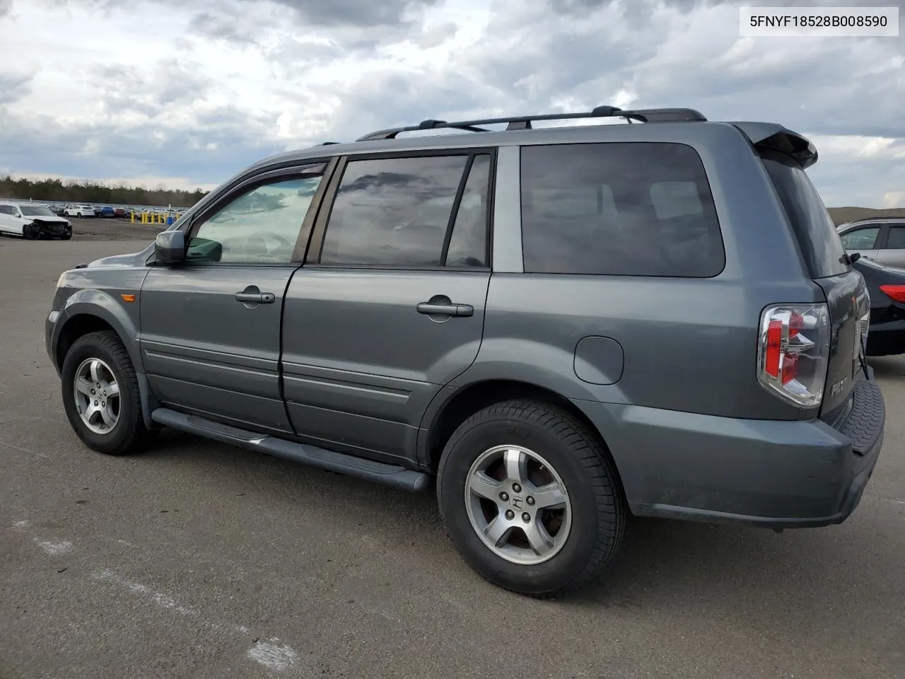 2008 Honda Pilot Exl VIN: 5FNYF18528B008590 Lot: 47308024