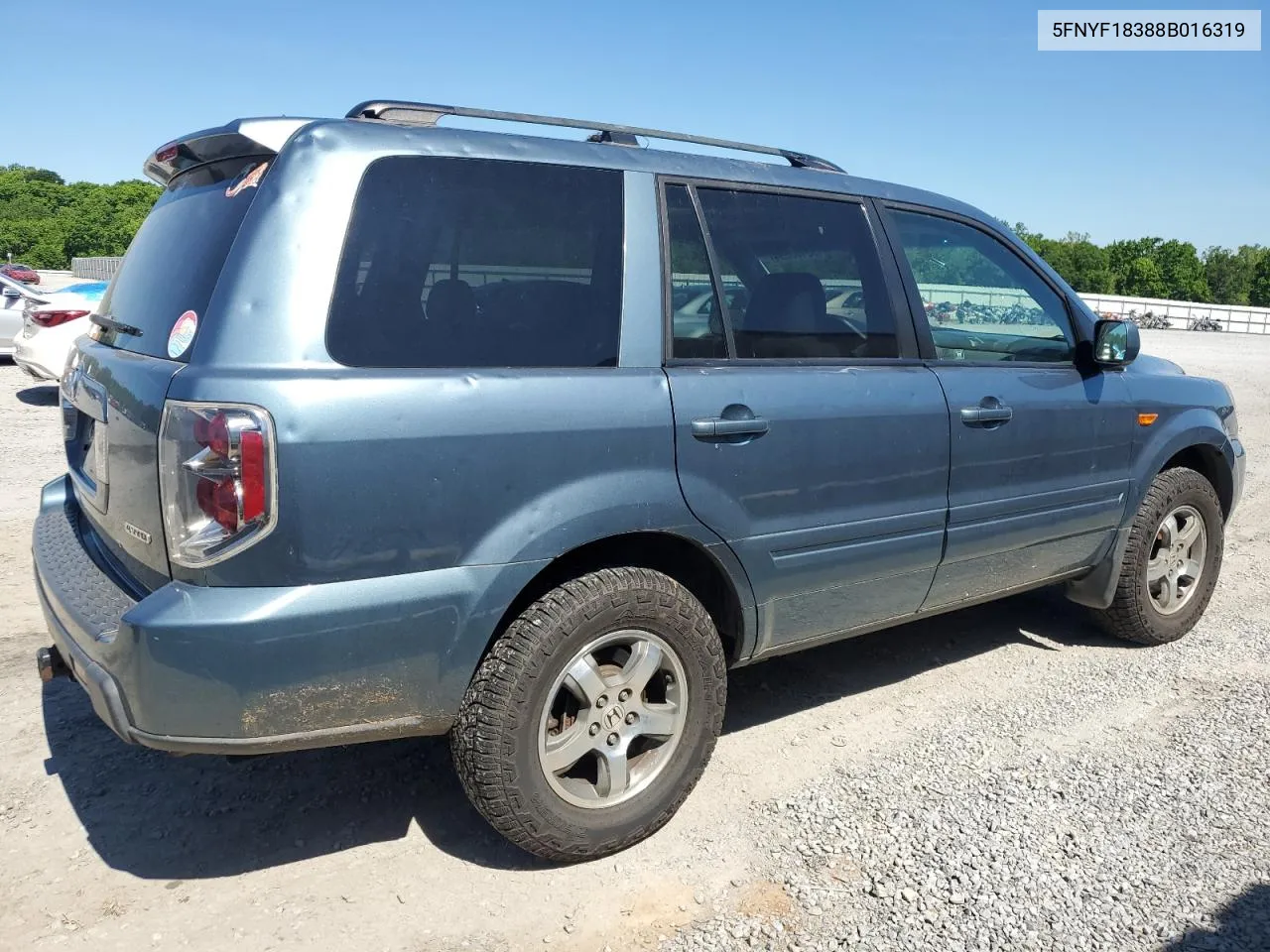 5FNYF18388B016319 2008 Honda Pilot Se