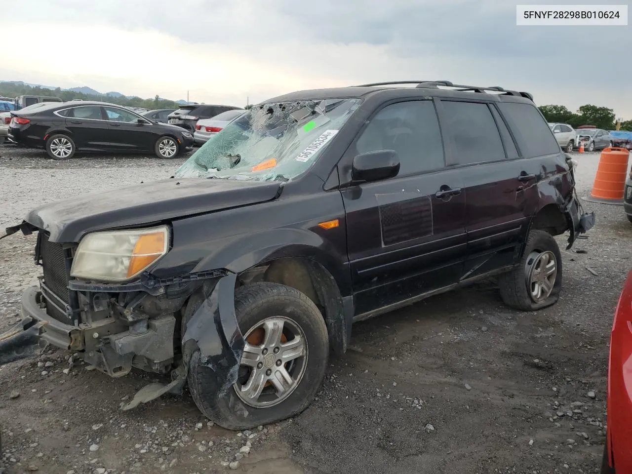 5FNYF28298B010624 2008 Honda Pilot Vp