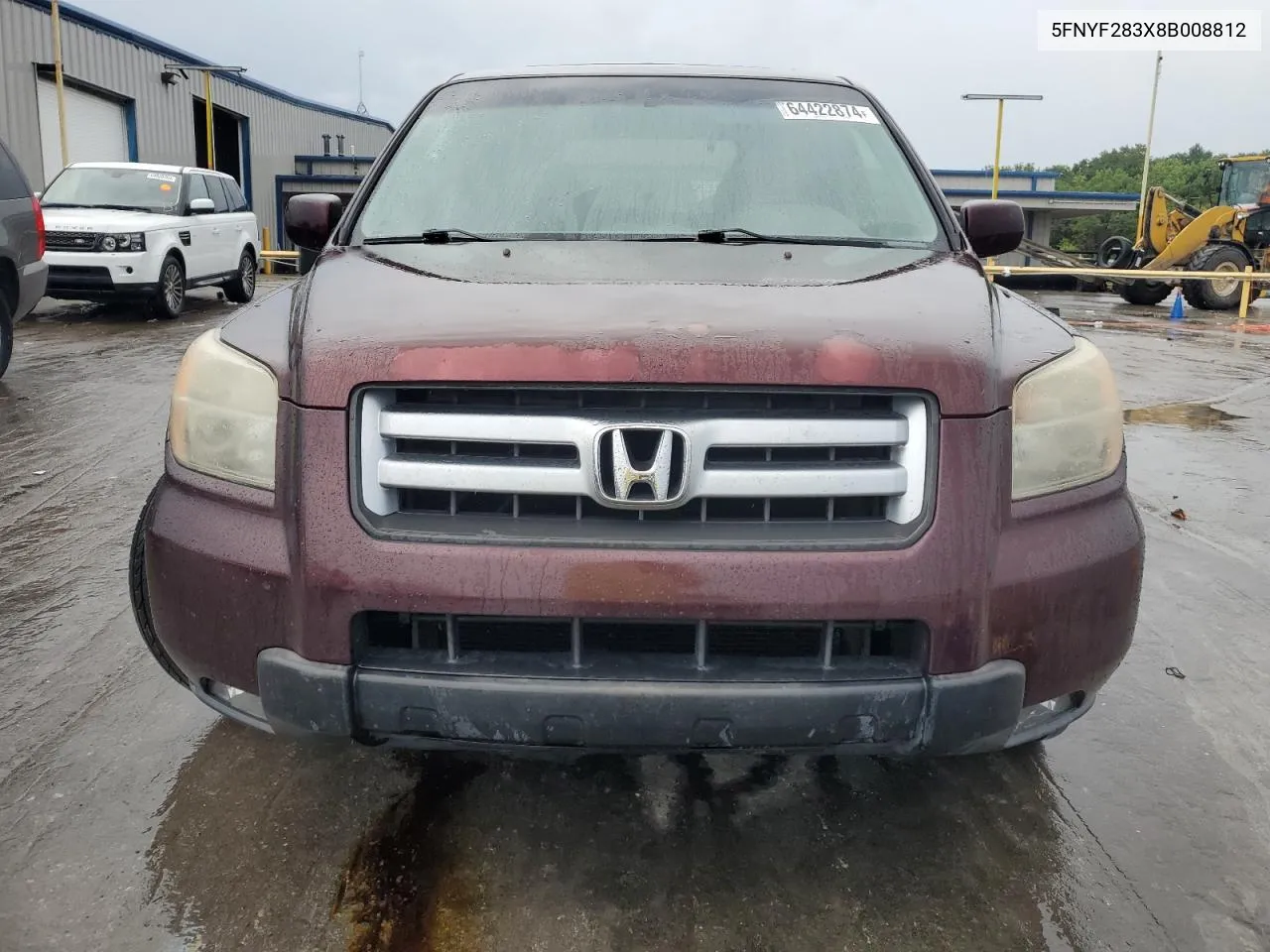 2008 Honda Pilot Se VIN: 5FNYF283X8B008812 Lot: 64422874