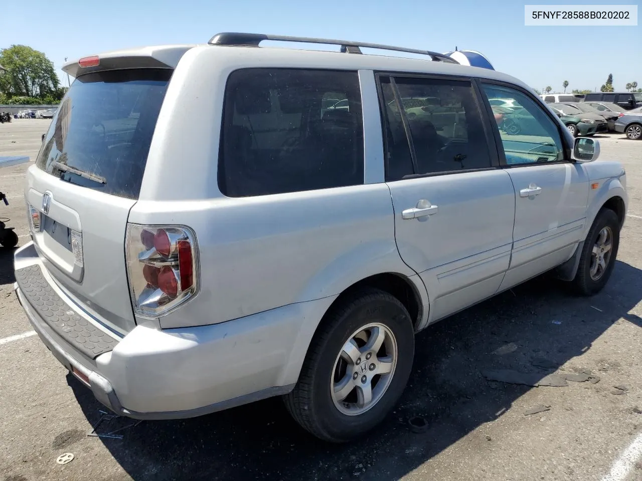 5FNYF28588B020202 2008 Honda Pilot Exl