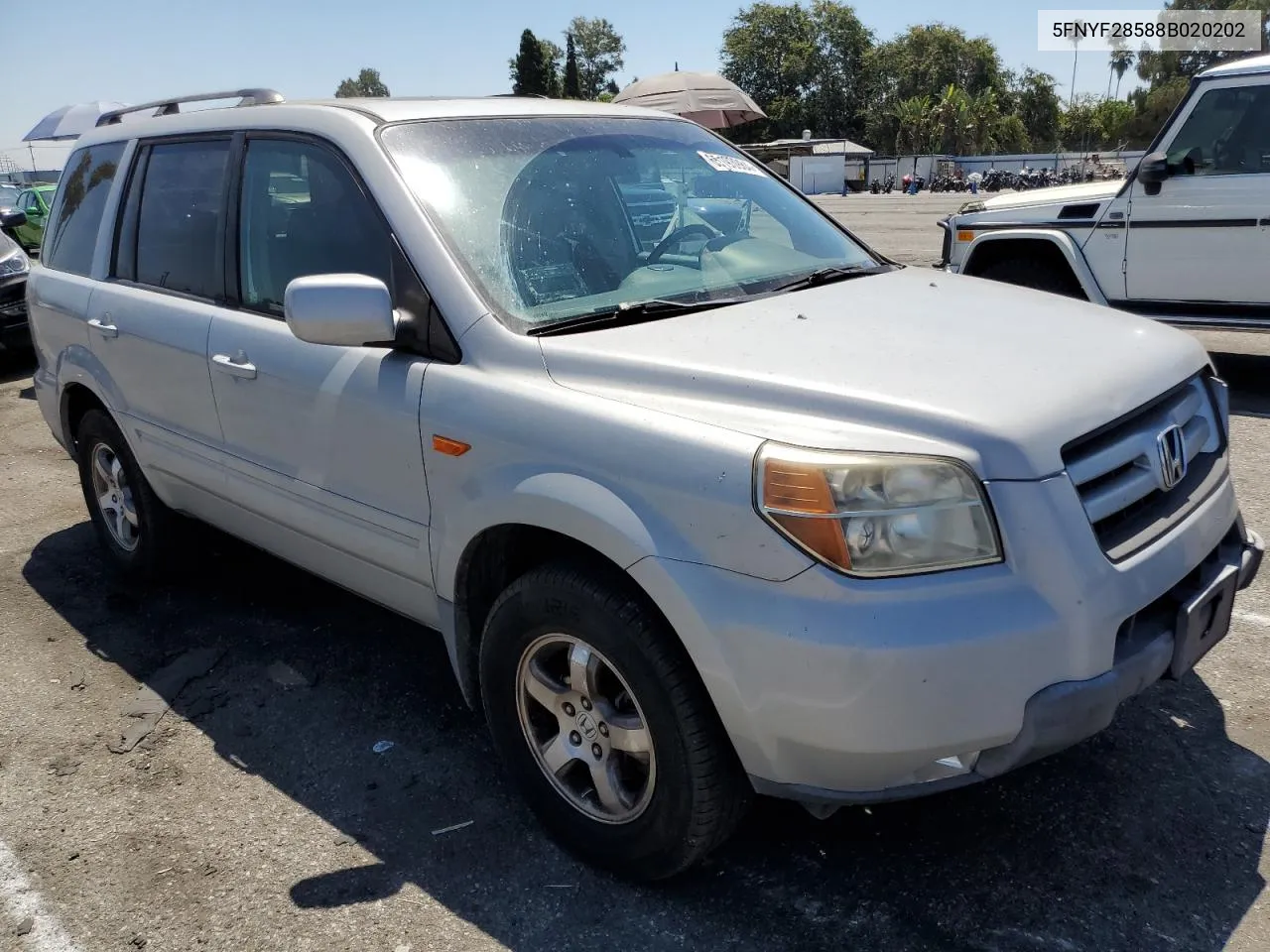 5FNYF28588B020202 2008 Honda Pilot Exl