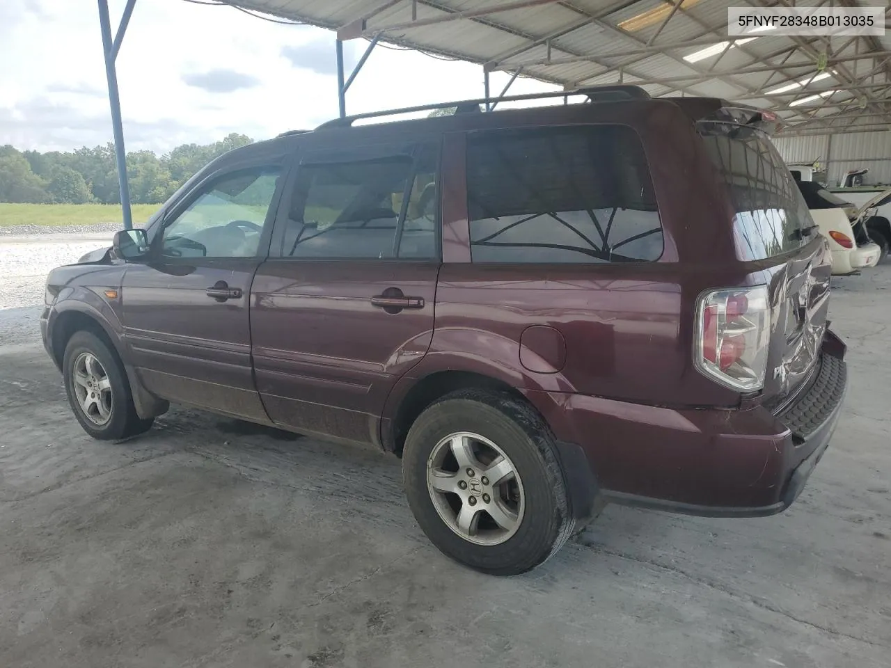 2008 Honda Pilot Se VIN: 5FNYF28348B013035 Lot: 67512414