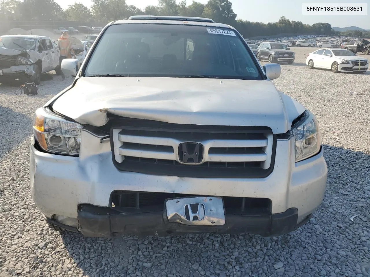 5FNYF18518B008631 2008 Honda Pilot Exl