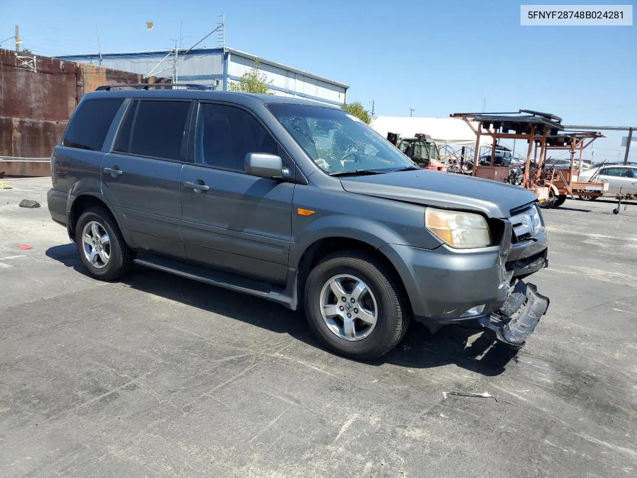 5FNYF28748B024281 2008 Honda Pilot Exl