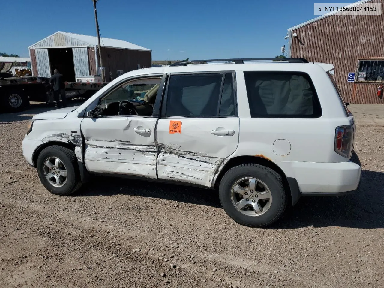 2008 Honda Pilot Exl VIN: 5FNYF18568B044153 Lot: 69708844