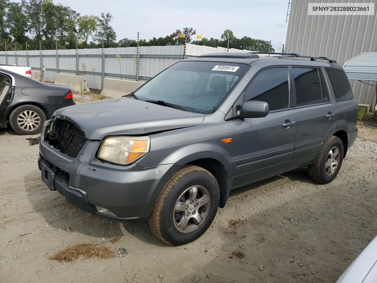 2008 Honda Pilot Se VIN: 5FNYF28328B023661 Lot: 70385974