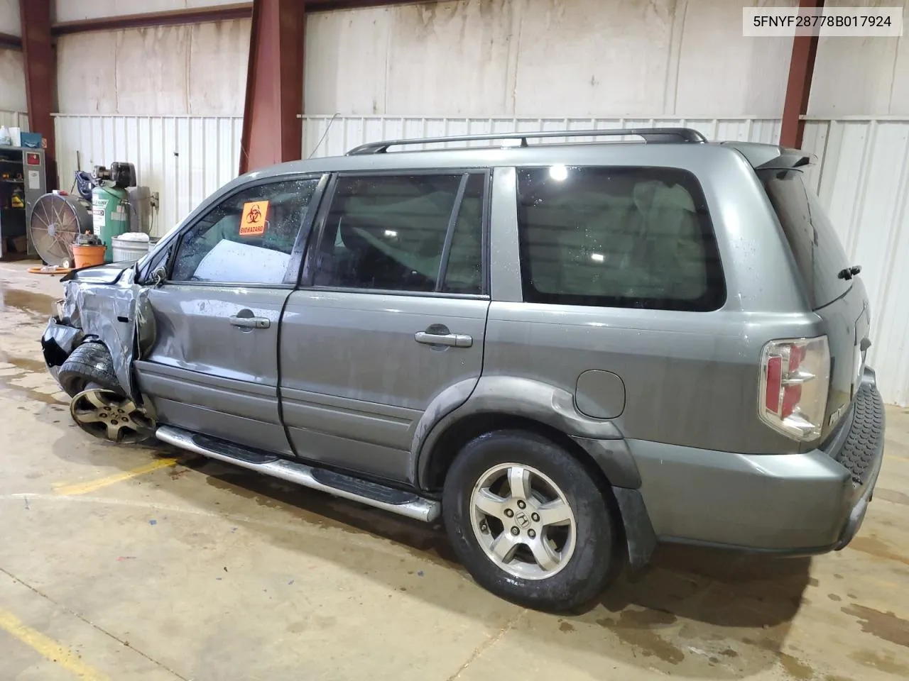 2008 Honda Pilot Exl VIN: 5FNYF28778B017924 Lot: 70913974