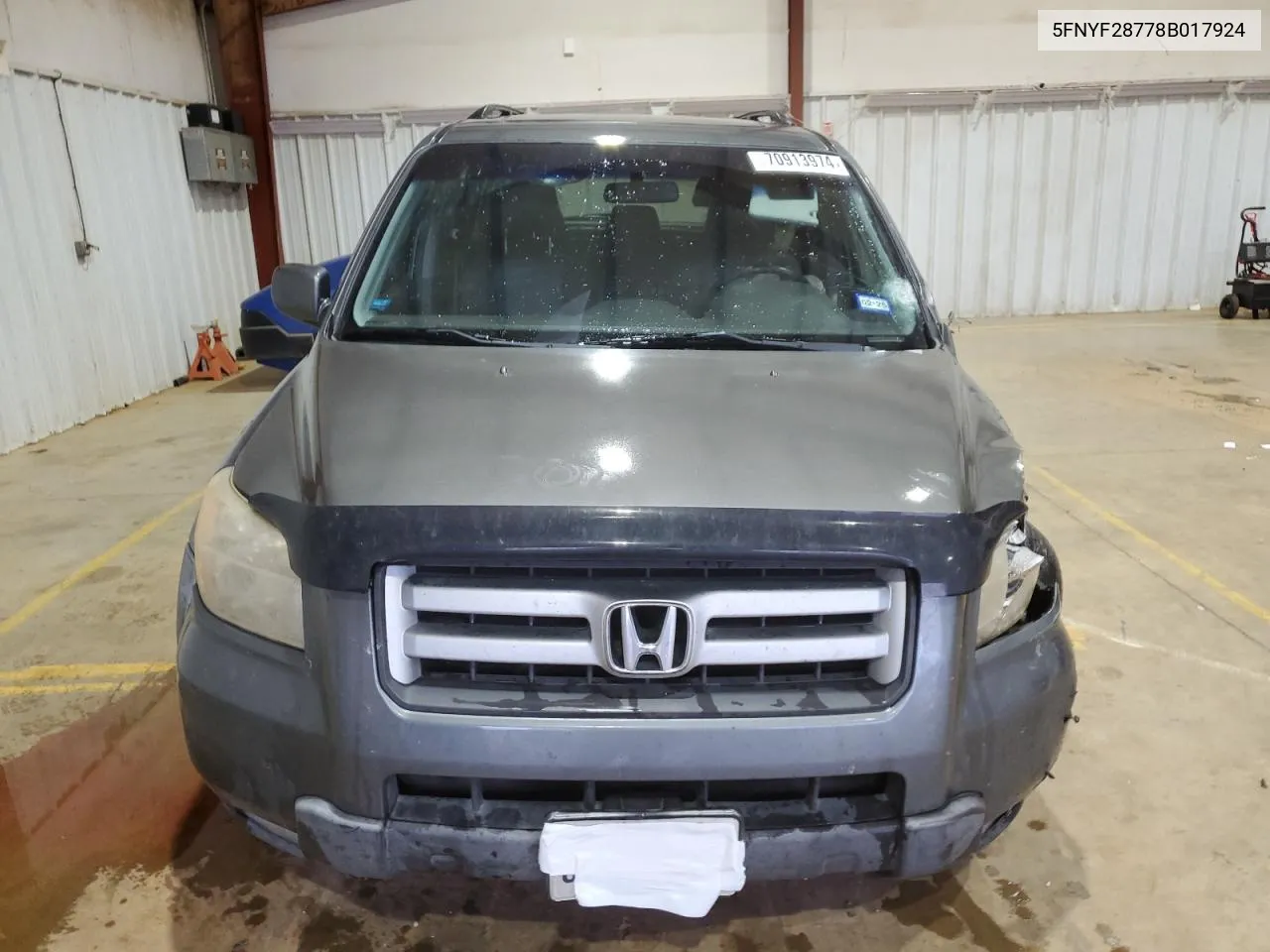 2008 Honda Pilot Exl VIN: 5FNYF28778B017924 Lot: 70913974