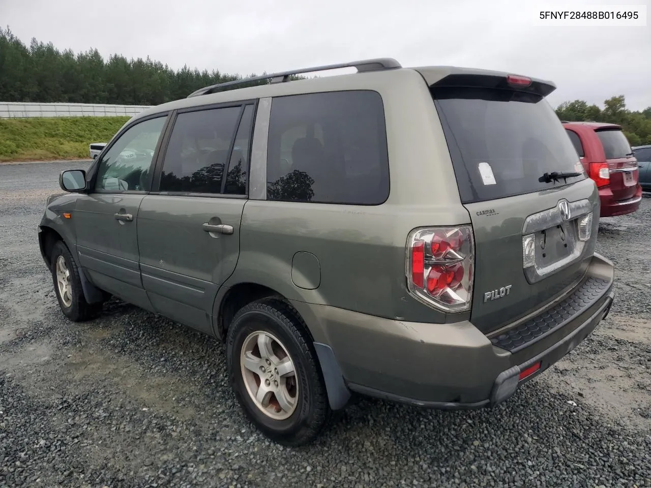 2008 Honda Pilot Ex VIN: 5FNYF28488B016495 Lot: 71923164