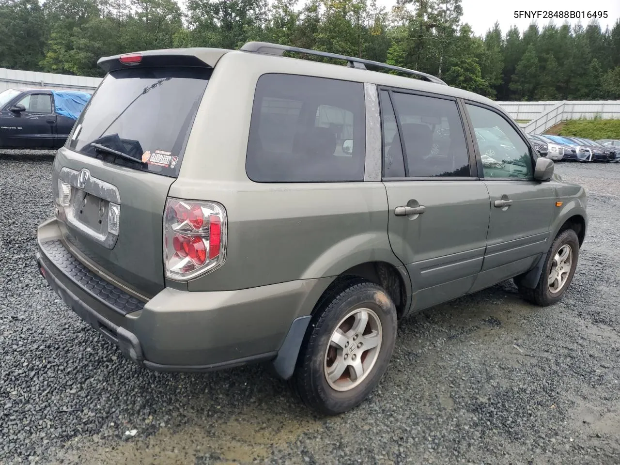 2008 Honda Pilot Ex VIN: 5FNYF28488B016495 Lot: 71923164