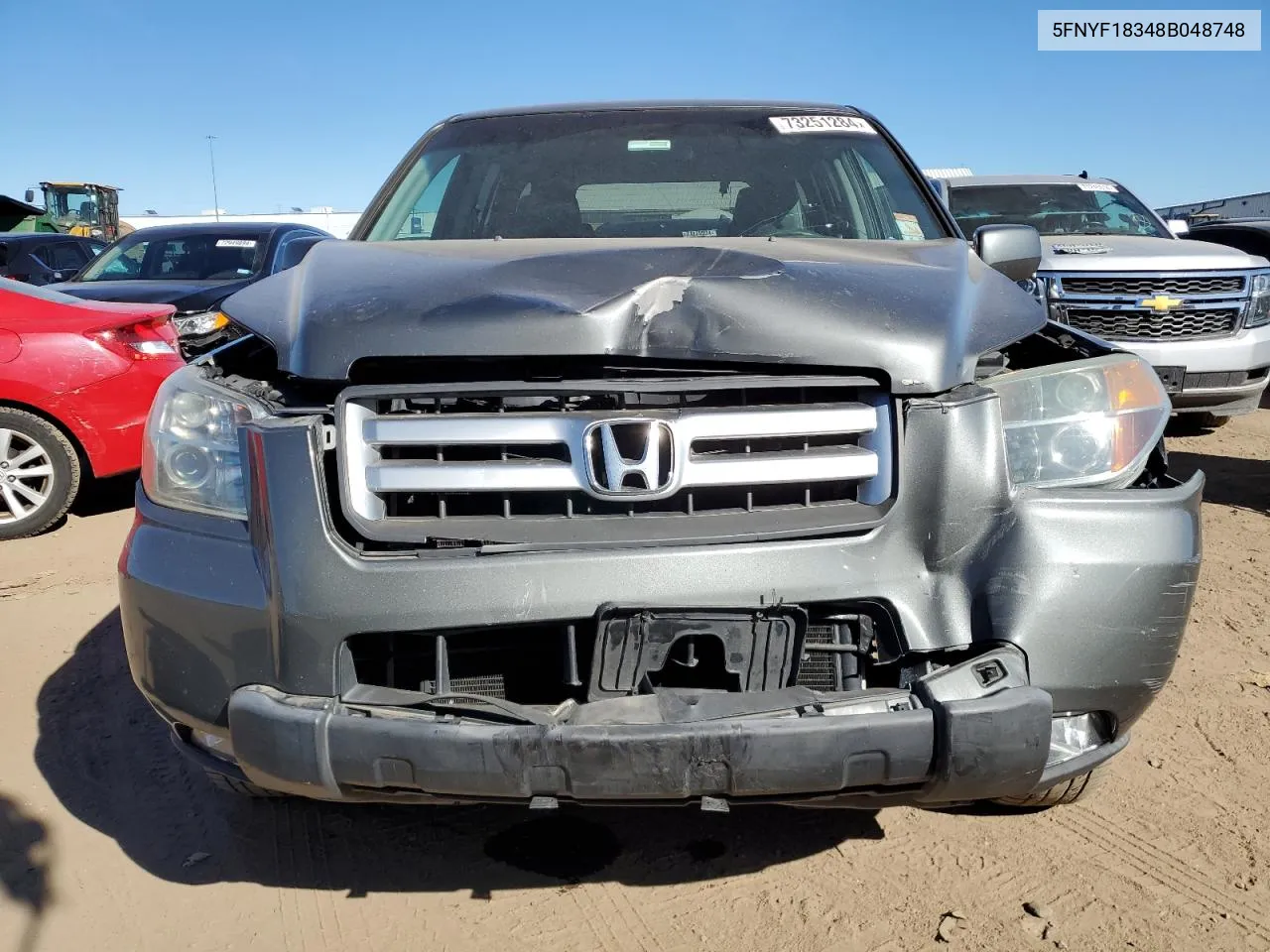 2008 Honda Pilot Se VIN: 5FNYF18348B048748 Lot: 73251284