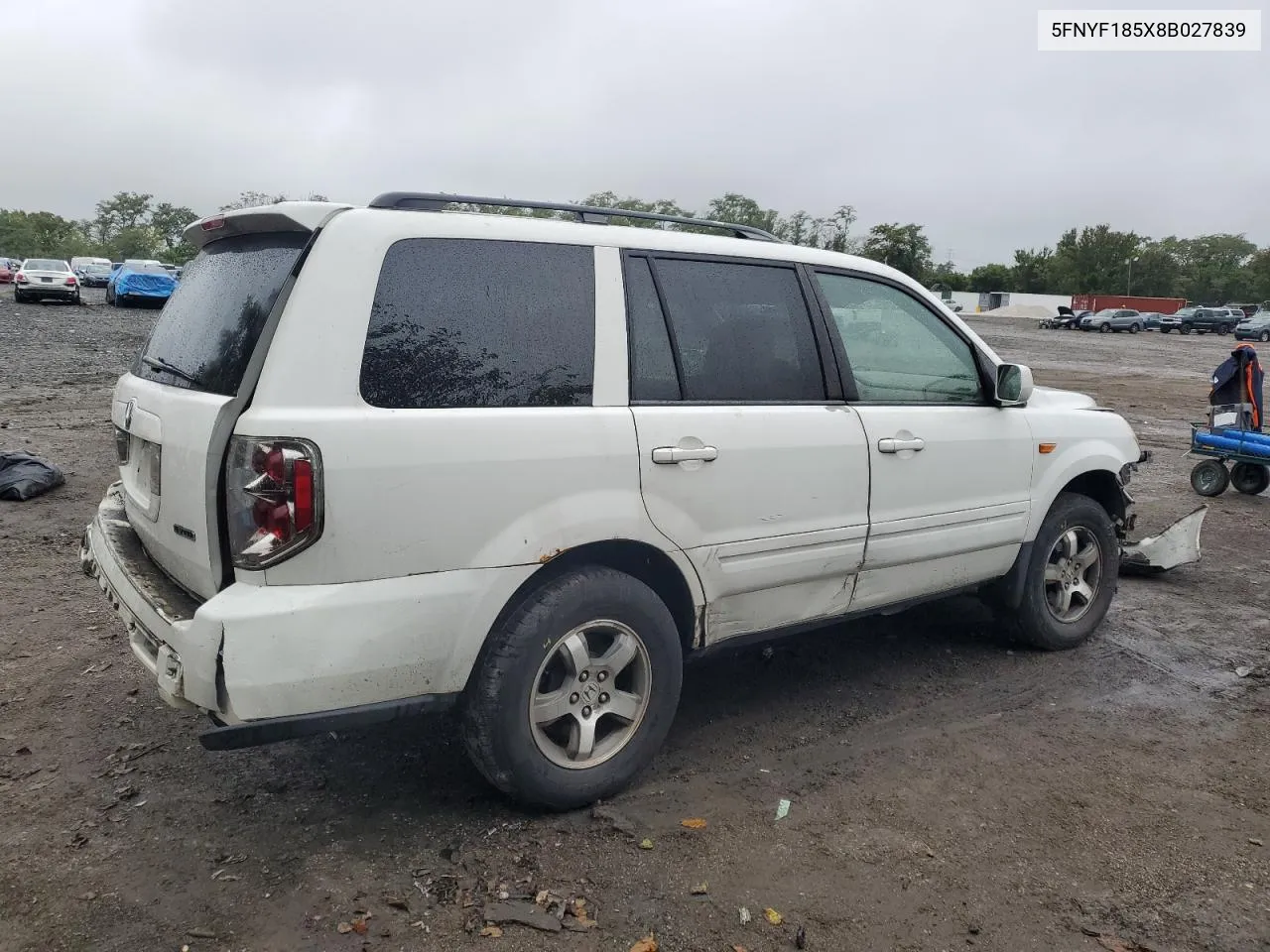 5FNYF185X8B027839 2008 Honda Pilot Exl