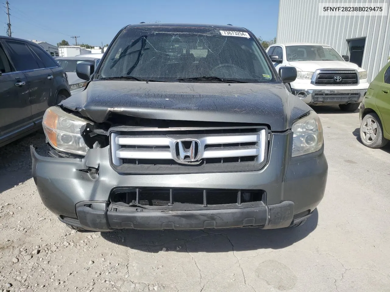 5FNYF28238B029475 2008 Honda Pilot Vp