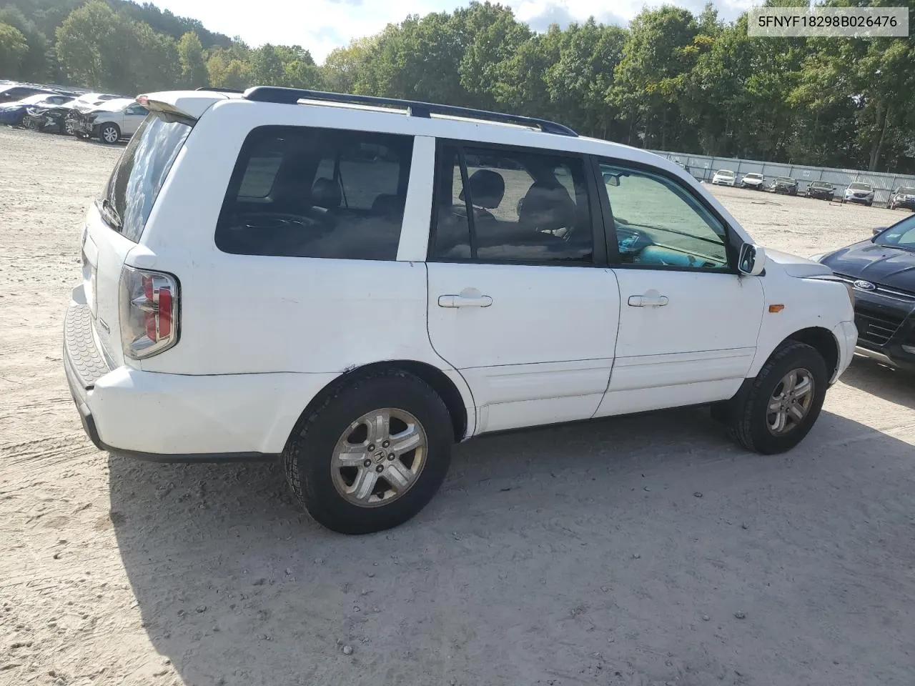 5FNYF18298B026476 2008 Honda Pilot Vp