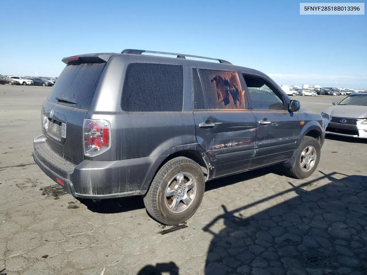 2008 Honda Pilot Exl VIN: 5FNYF28518B013396 Lot: 74106714