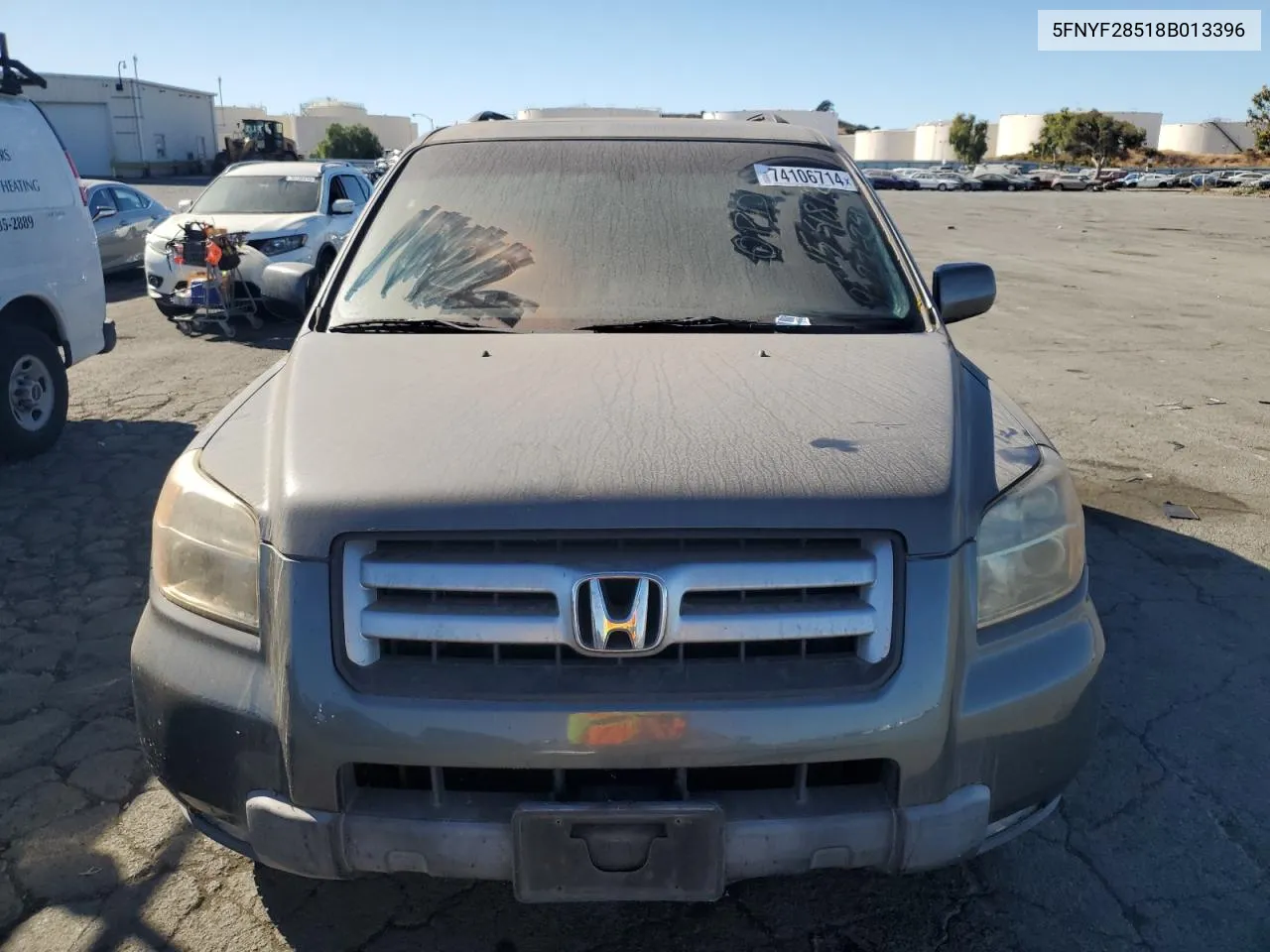 2008 Honda Pilot Exl VIN: 5FNYF28518B013396 Lot: 74106714