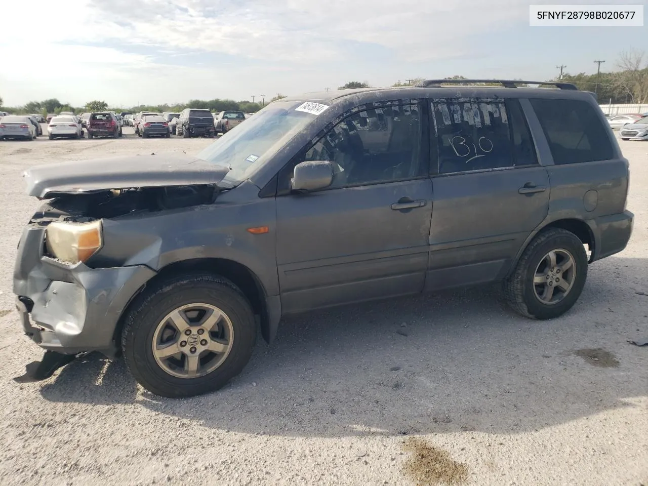 2008 Honda Pilot Exl VIN: 5FNYF28798B020677 Lot: 74613614