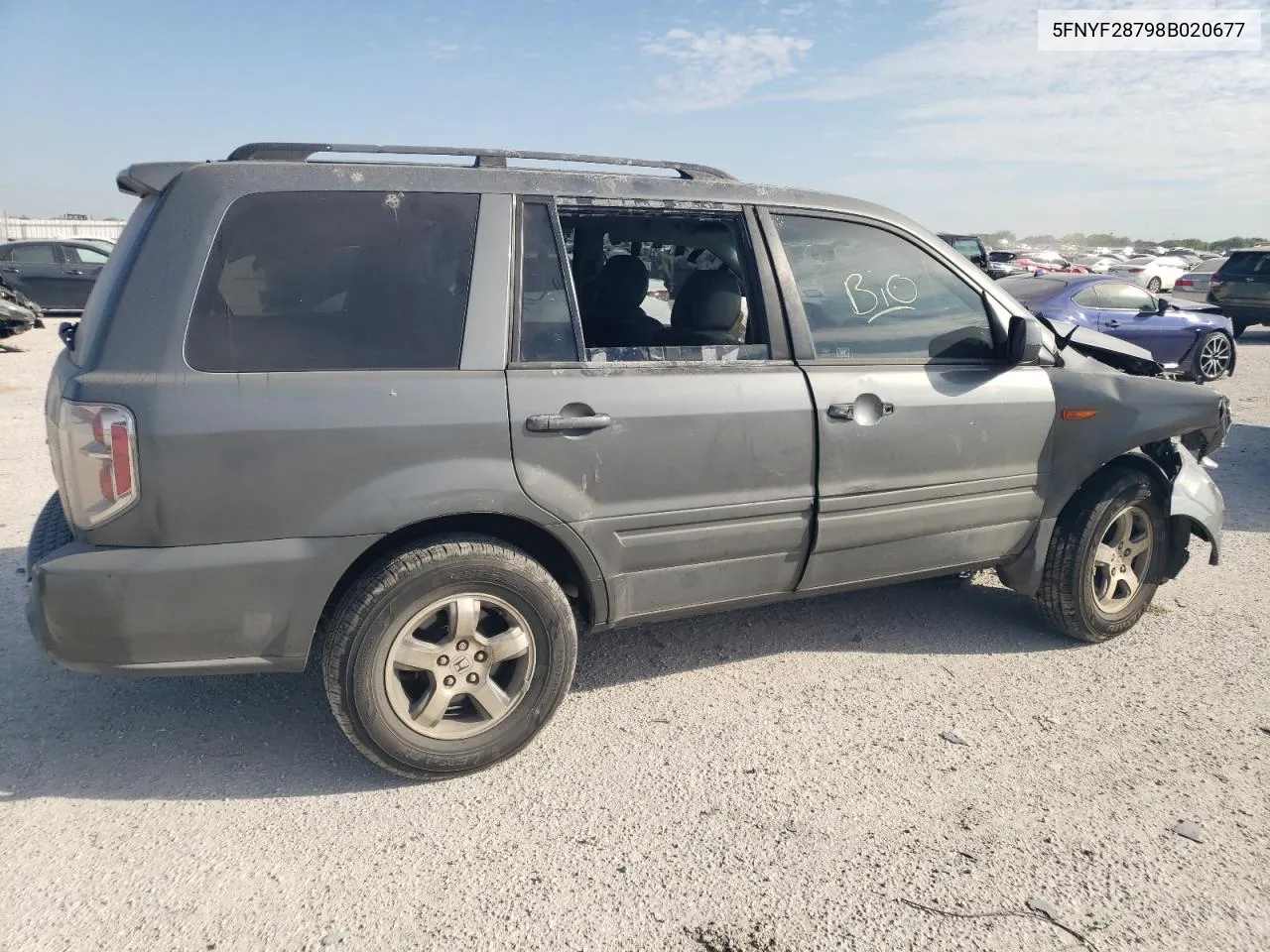 2008 Honda Pilot Exl VIN: 5FNYF28798B020677 Lot: 74613614