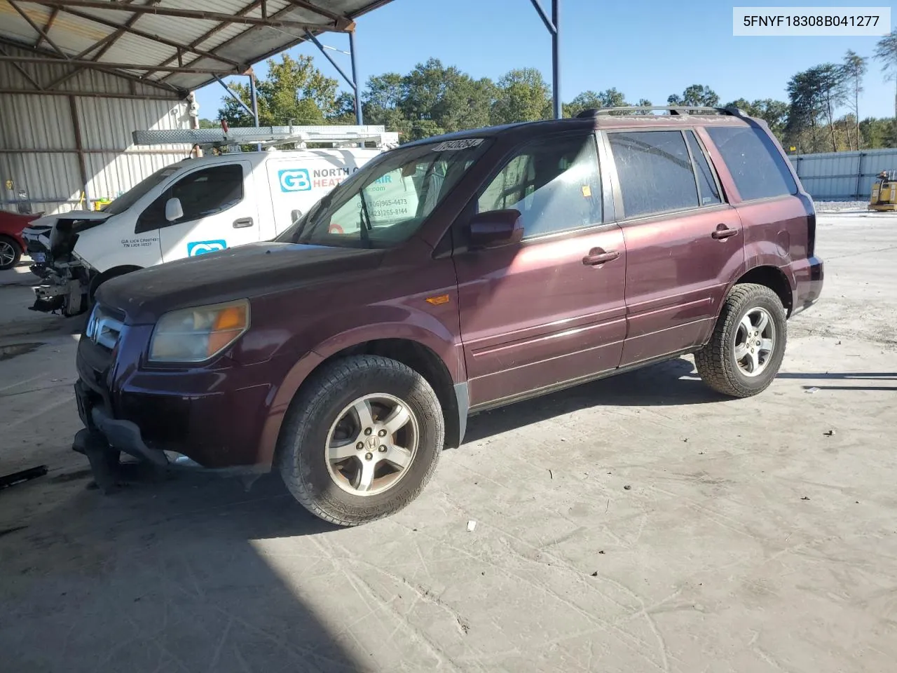 2008 Honda Pilot Se VIN: 5FNYF18308B041277 Lot: 75428264