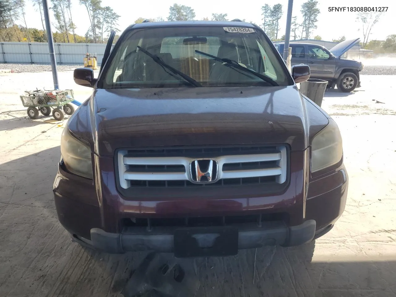 2008 Honda Pilot Se VIN: 5FNYF18308B041277 Lot: 75428264