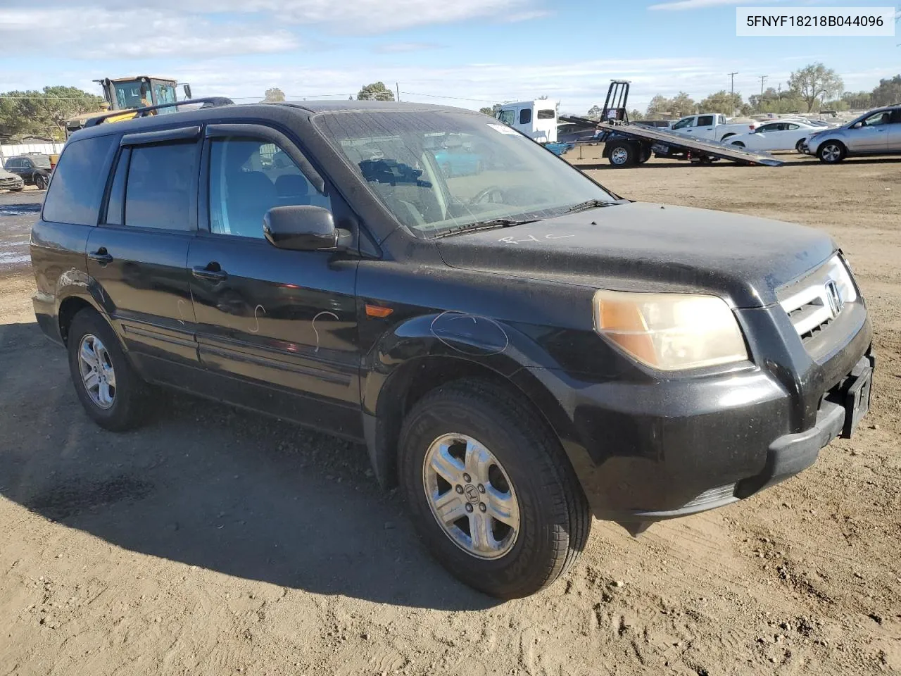 2008 Honda Pilot Vp VIN: 5FNYF18218B044096 Lot: 76225294