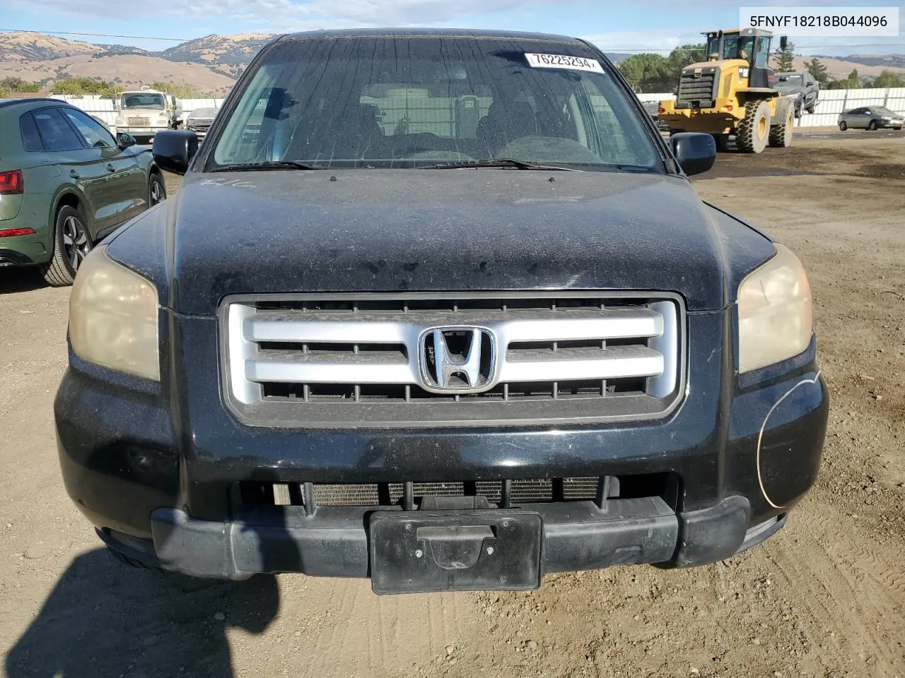 2008 Honda Pilot Vp VIN: 5FNYF18218B044096 Lot: 76225294