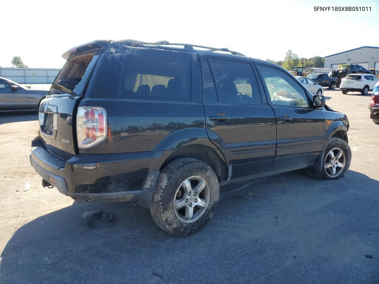 2008 Honda Pilot Exl VIN: 5FNYF185X8B051011 Lot: 76490704